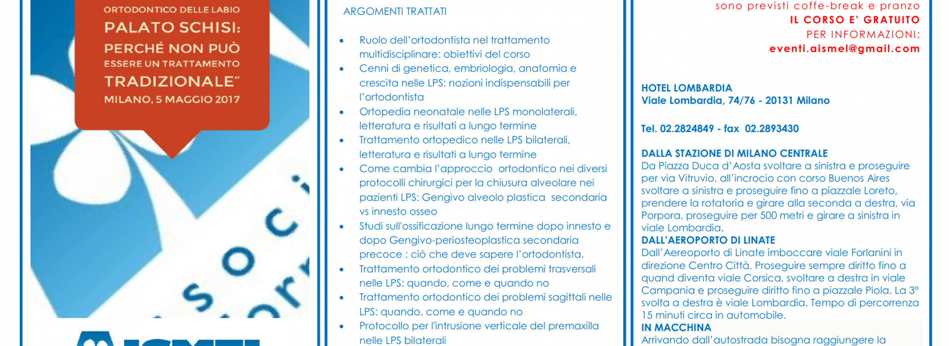 volantino seminario ortodonzia labiopalatoschisi